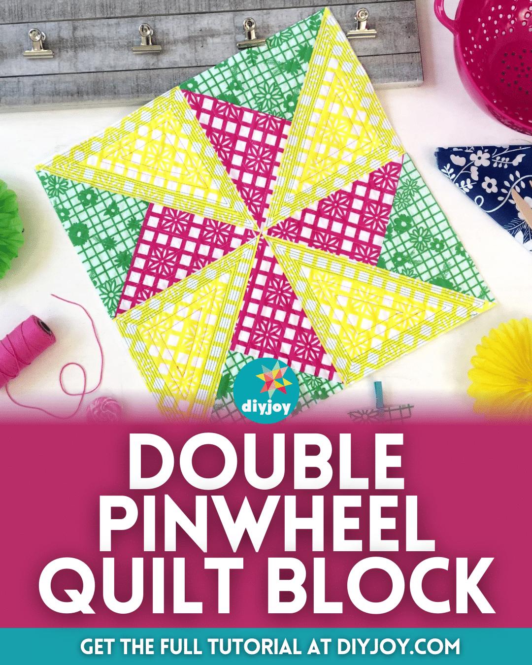 Easy Double Pinwheel Quilt Block Tutorial