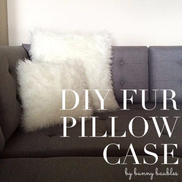 DIY Fur Pillow Cases, one worth bookmarking from this list and a project that comes together in an afternoon