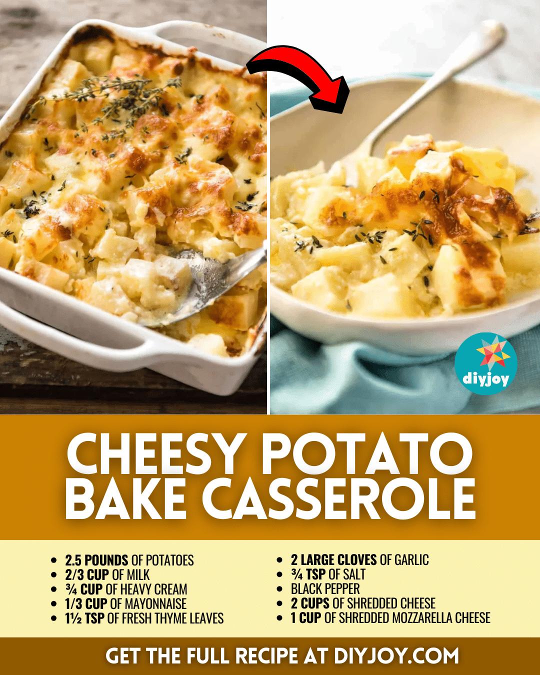 Easy Loaded Cheesy Potato Bake Casserole Recipe