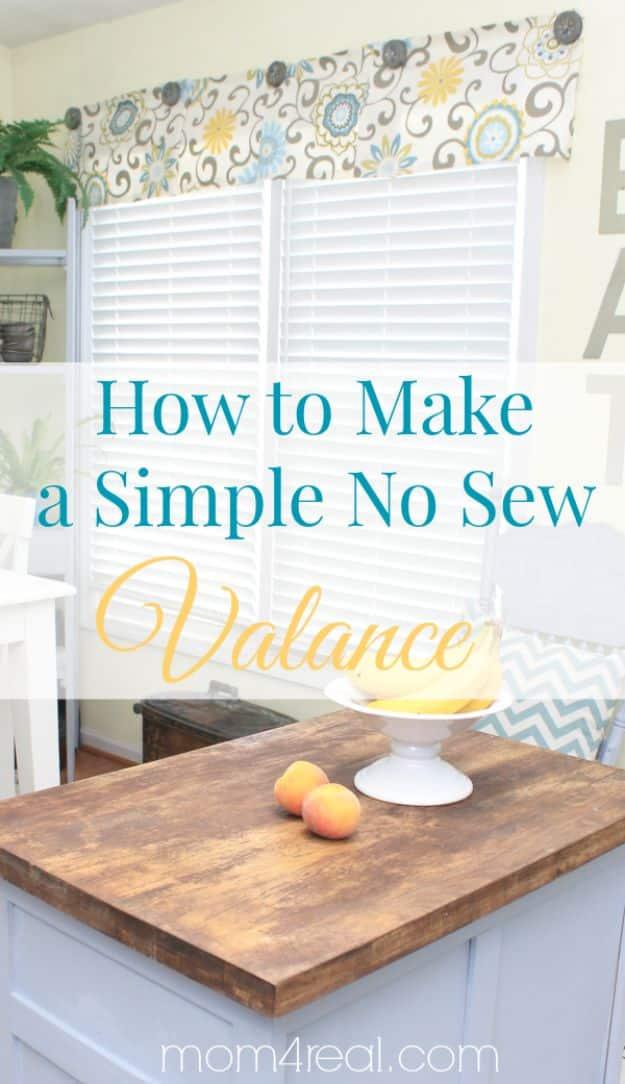 Easy No-Sew Valance, a cozy handmade touch that beats a store bought version and a favorite pick from this roundup