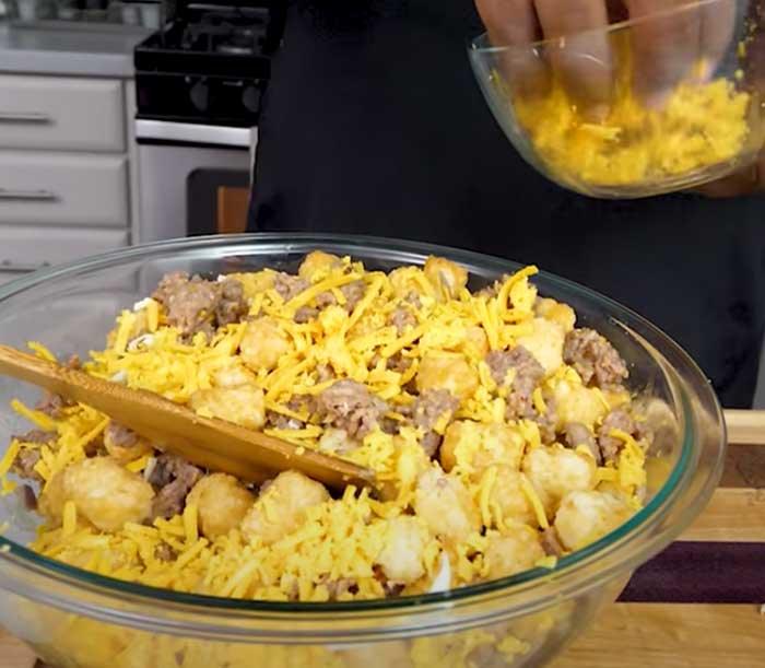 Cheesy Tater Tots - Breakfast Casserole