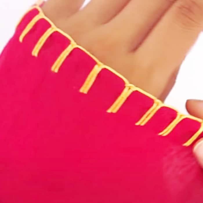 How To Sew A Blanket Stitch - Easy Blanket Stitch - How To Hand Sew An Blanket Stitch Trim