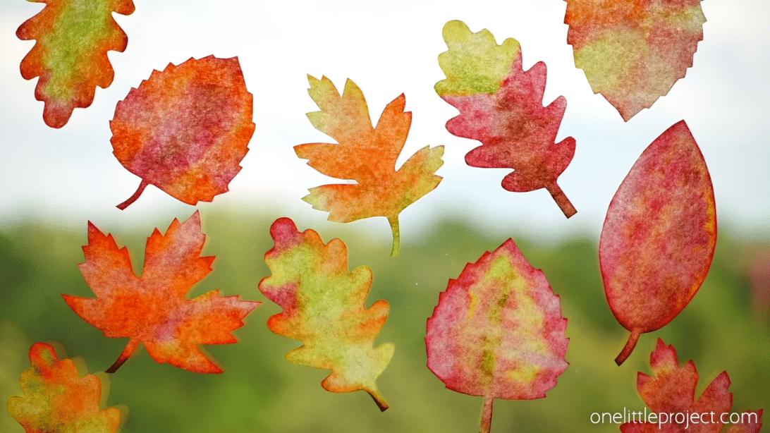 Easy DIY Coffee Filter Fall Leaves