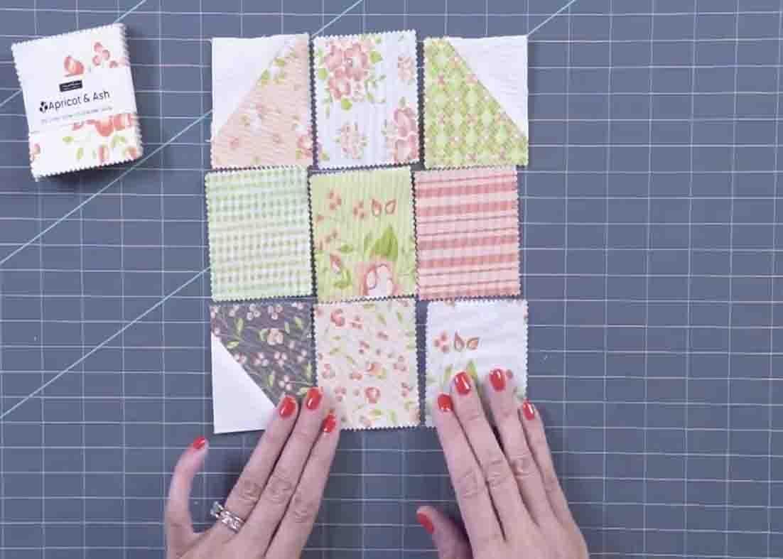 Assembling the units to make the quilt block