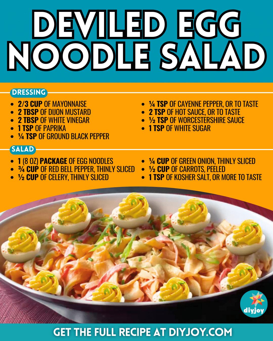 Easy Deviled Egg Noodle Salad Recipe