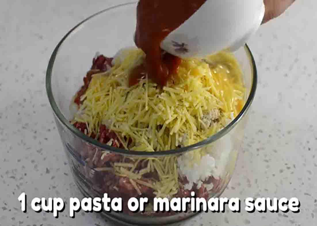 Making the filling for the stuffed bell peppers
