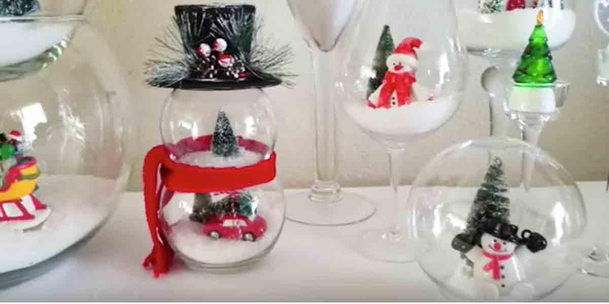 Dollar Store DIY: Fishbowl Snowmen