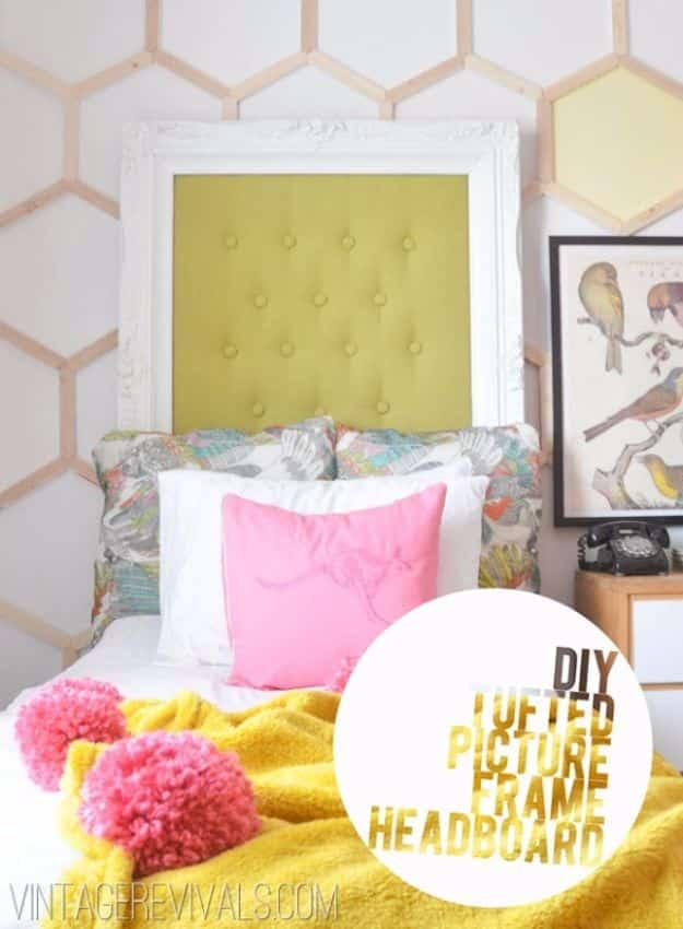 Tufted Picture Frame Headboard DIY, an affordable way to try something new and a project that looks pricier than it really is