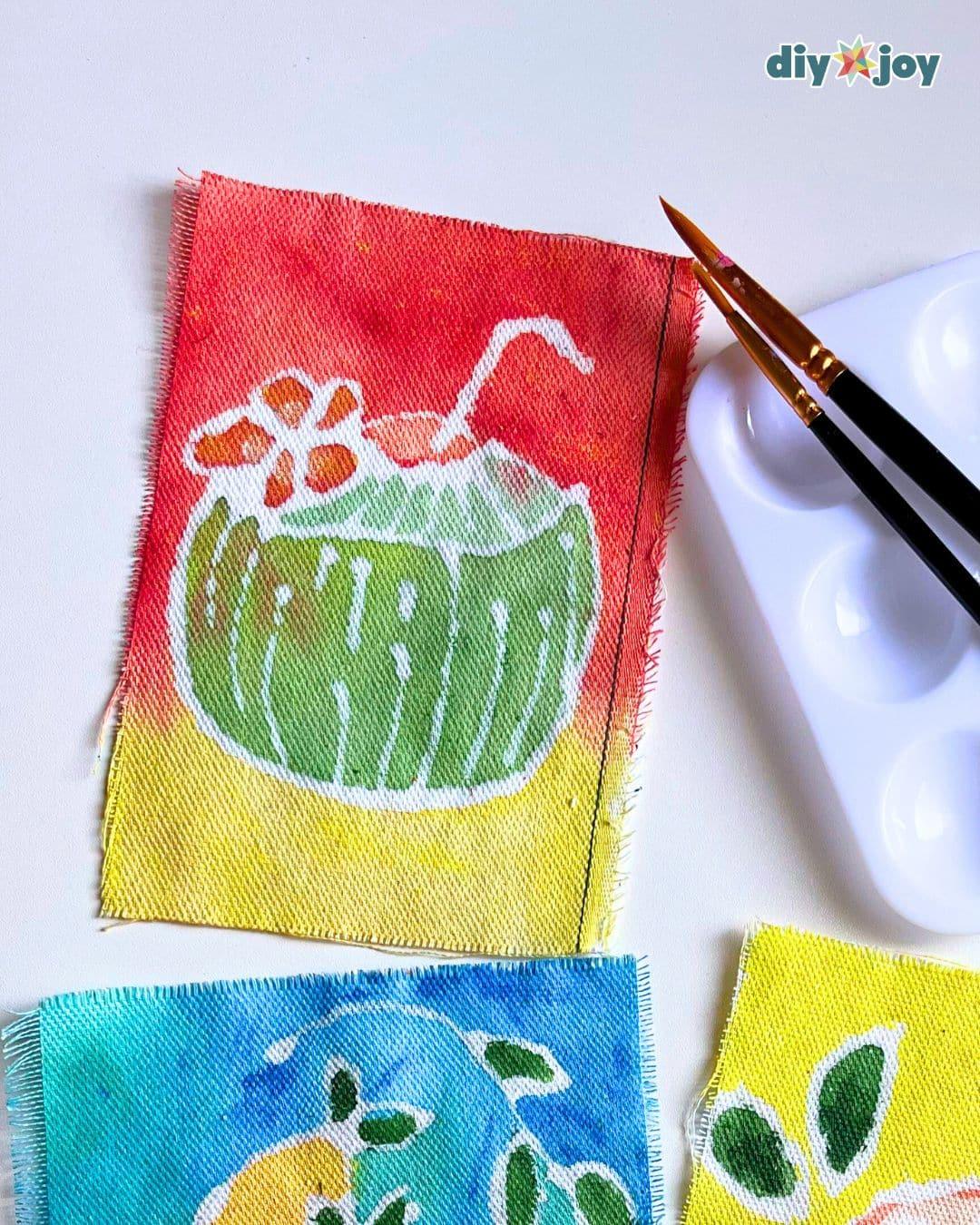 Homemade Batik Fabric Painting Acrylic And Glue — batik cloth
