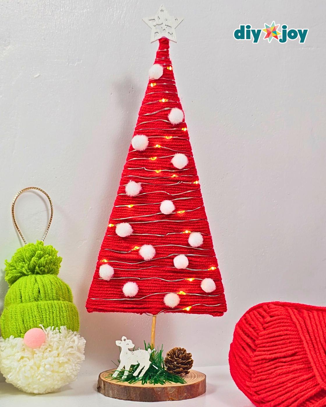 Yarn Christmas Tree — more diy christmas ornaments
