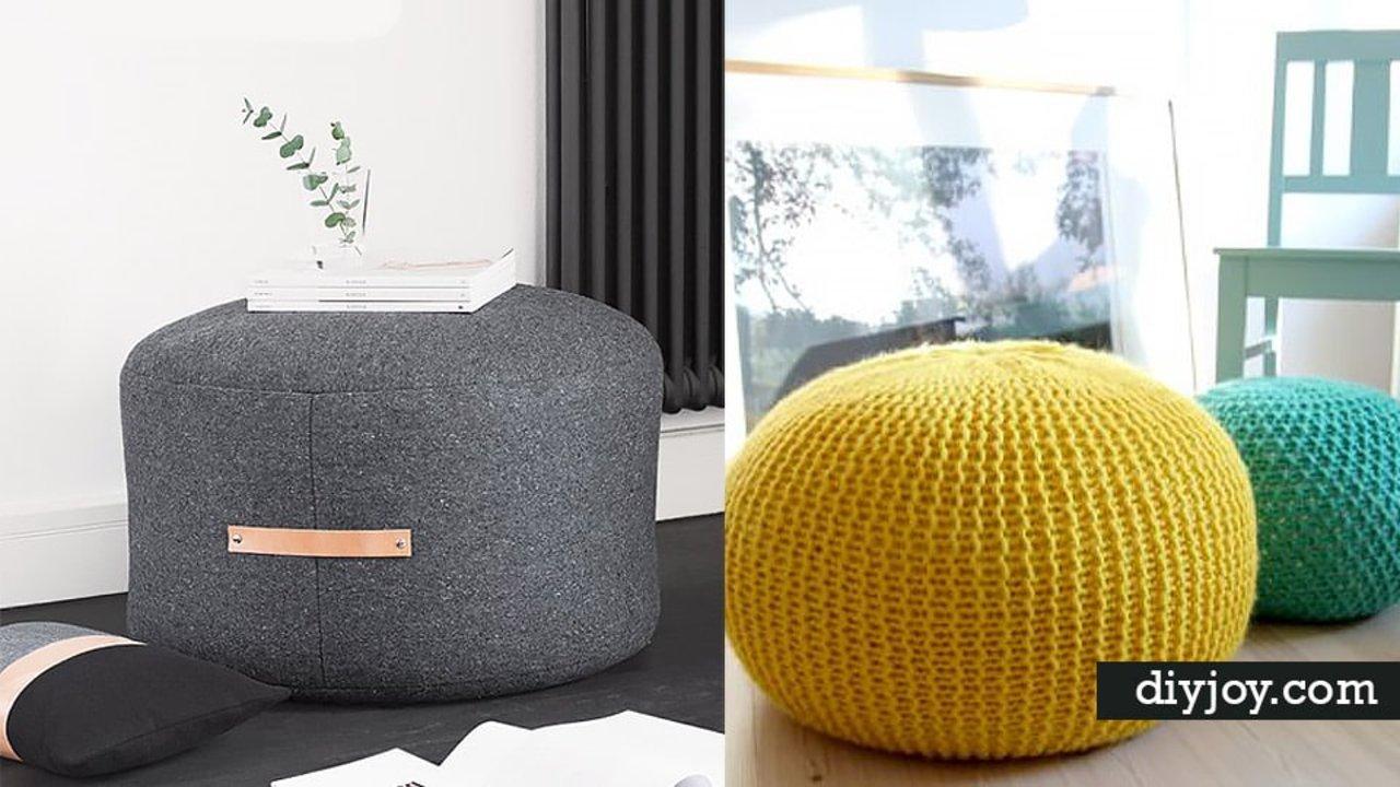 20 DIY Floor Poufs to Make for Extra Seating
