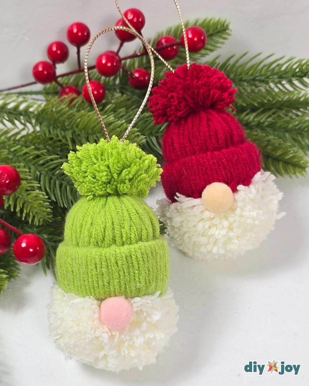 Homemade Christmas Ornaments — 3 - santa gnome ornaments