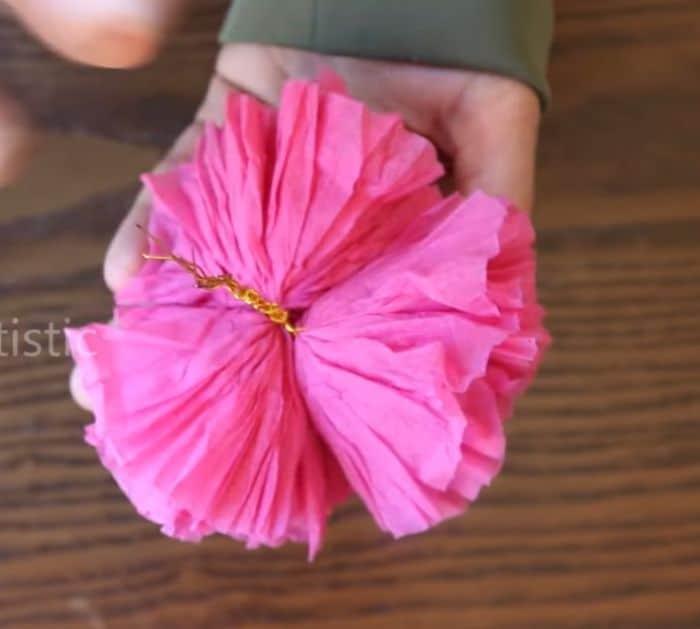 Round Tissue Paper Flower Project