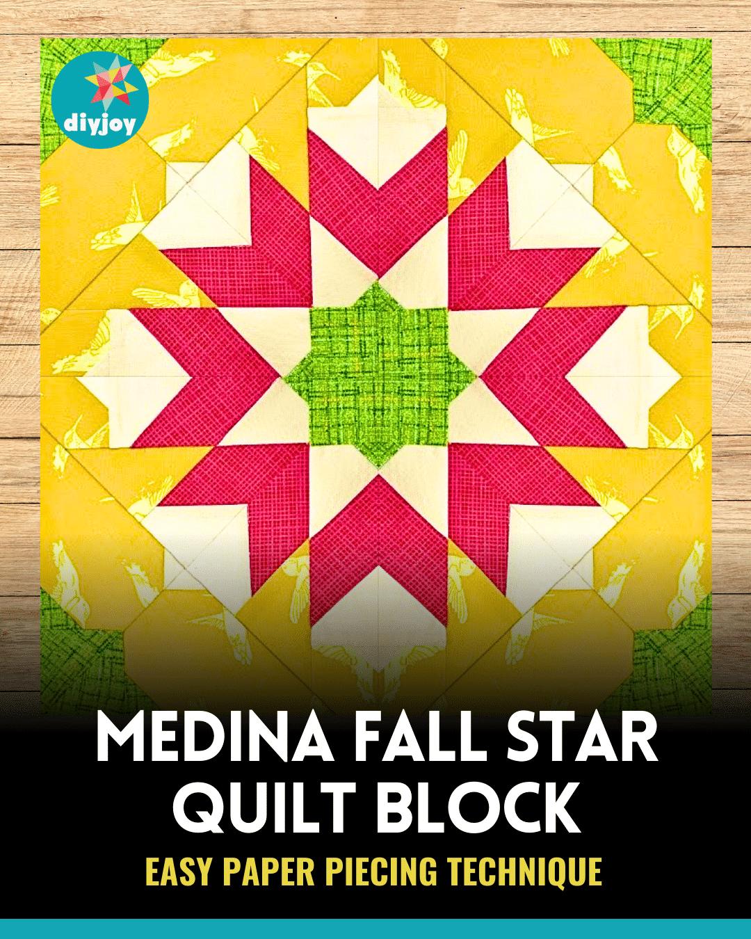 Easy Medina Fall Star Quilt Block Tutorial
