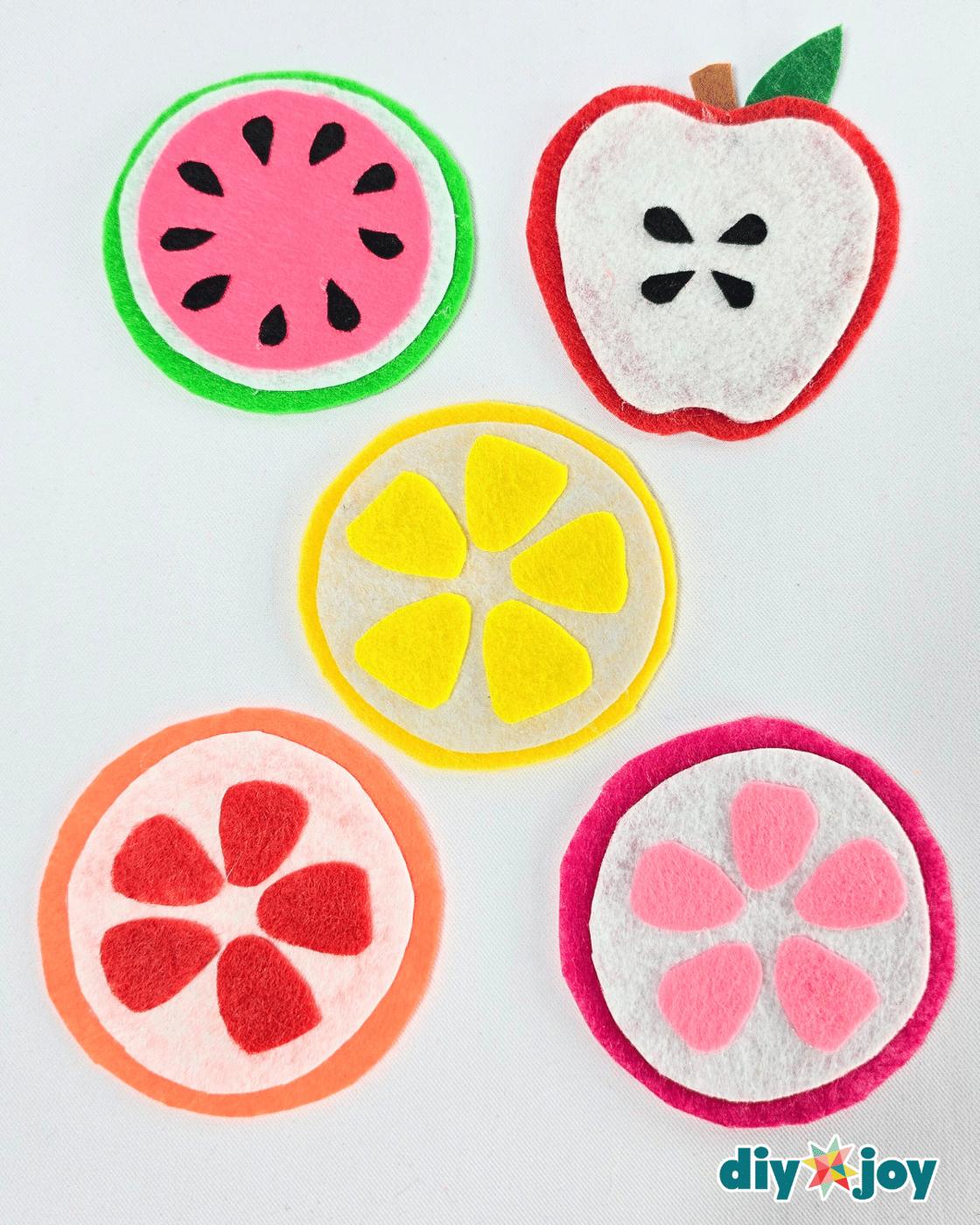 Felt Fruit Coasters — assembly