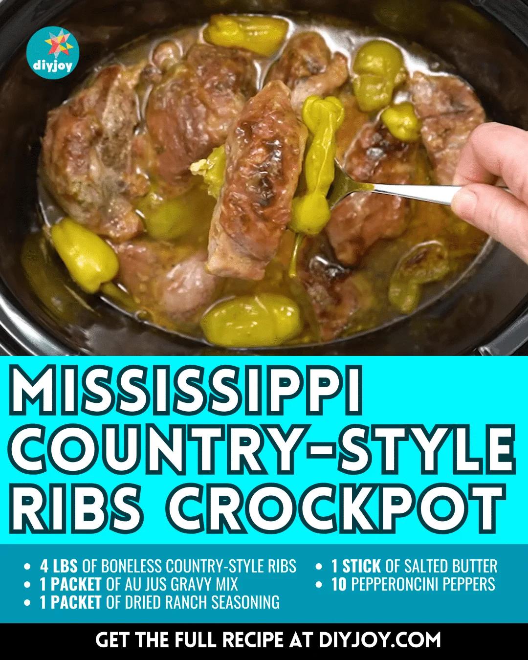 Mississippi Country-Style Ribs Crockpot Recipe