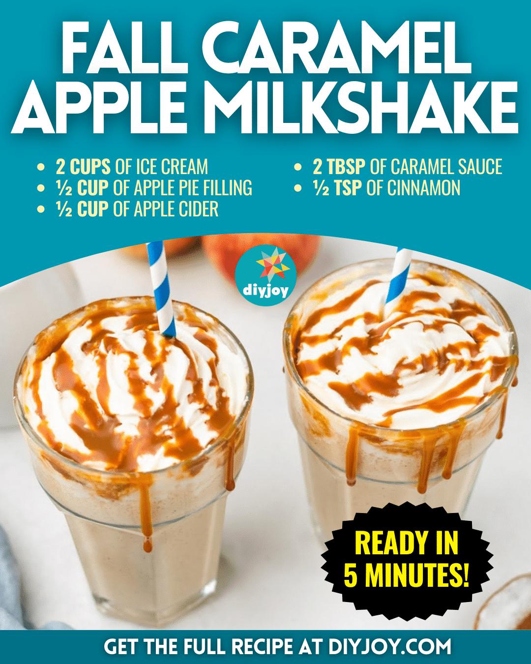 5-Minute Fall Caramel Apple Milkshake Recipe