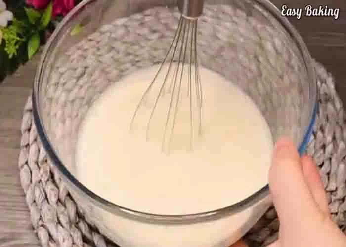Making the vanilla muffins batter
