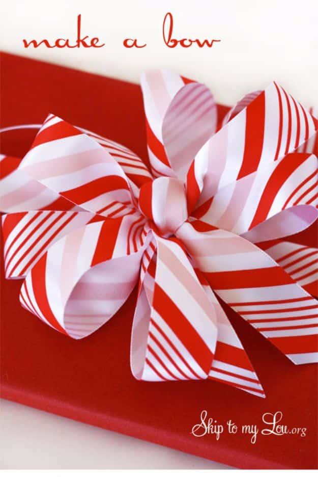 Simple Ribbon Bow, a DIY gift bow, simple enough for a first attempt and a creative way to use up scraps
