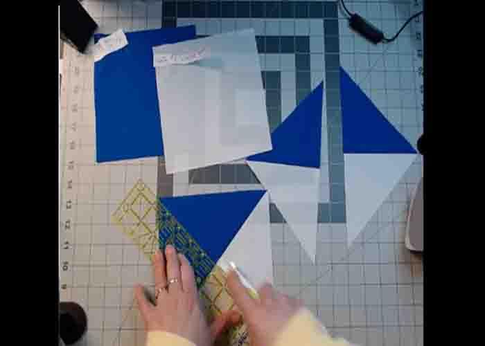 Making the blocks for the southern belle quilt block