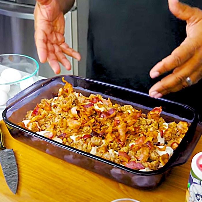 Biscuits And Gravy Casserole With Sausage - Easy Breakfast Casserole - Canned Biscuit Casserole Recipe