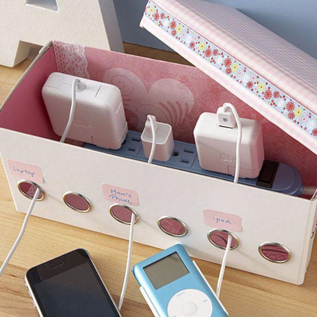 DIY Charging Station, a iPad hack, handy enough to pass along to a friend and a real time saver once you know it