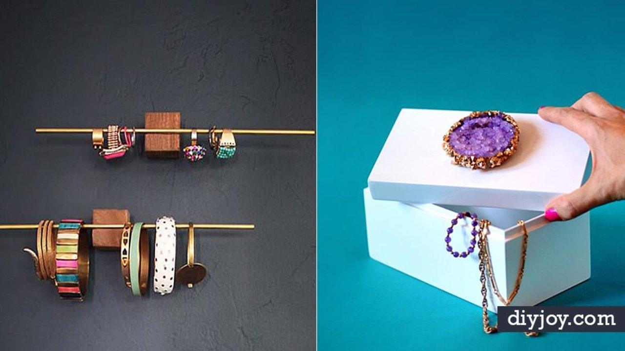 34 Crafty DIY Jewelry Boxes and Storage Ideas