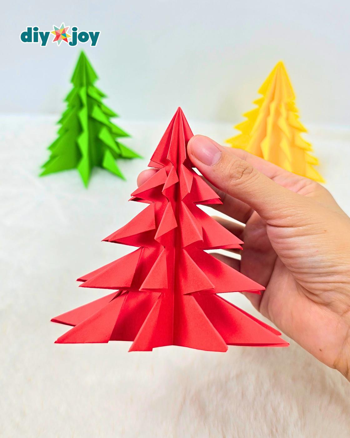 Origami Christmas Tree — diy origami christmas for beginners