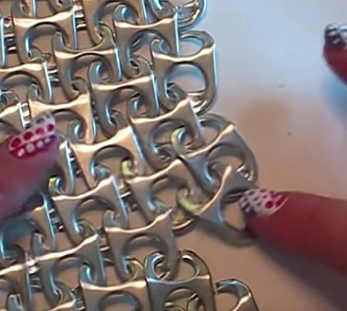 How to make chainmail from the tops of soda cans