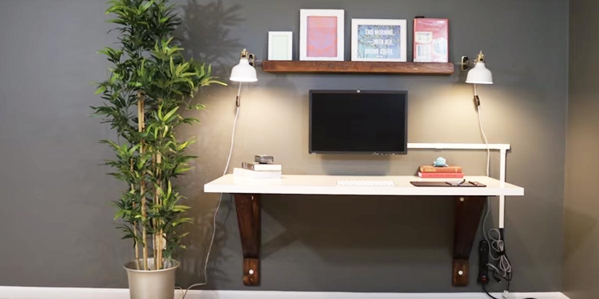 He Builds A Clever Wall Mounted Desk And Saves A Lot Of Money Compared To The Cost of a New One!