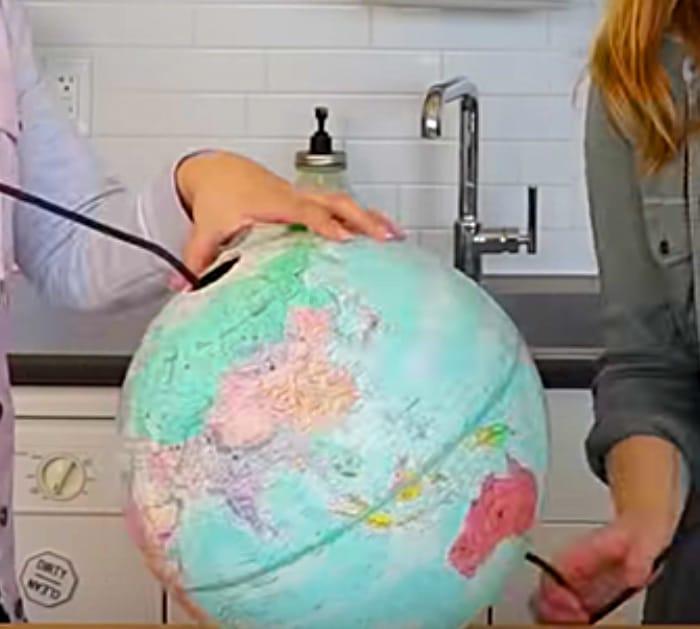 Learn to make a quick easy cheap DIT Pendant Light from an old recycled globe