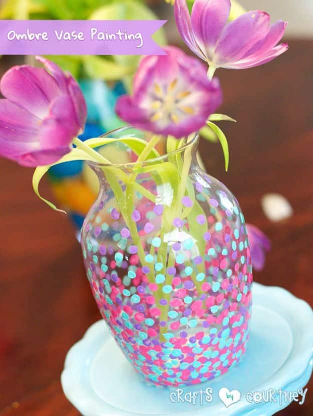 Ombre Vase Painting, one of the best picks on this list and an easy weekend project with a big payoff