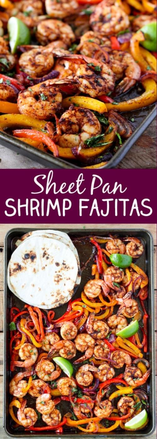 One Sheet Pan Shrimp Fajitas, a lighter weeknight dinner, and a dish that wins over even the pickiest guest