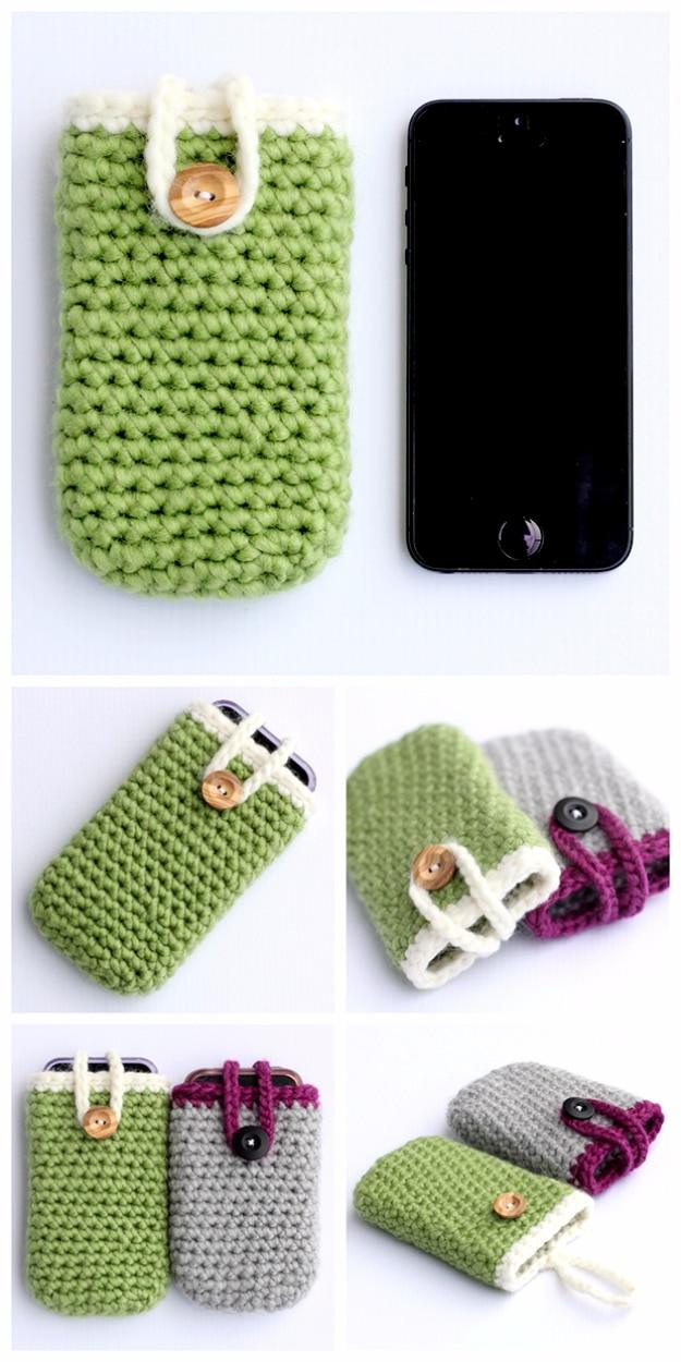 Crochet Iphone Case, simple enough for a first try at the craft and proof a small change makes a real difference