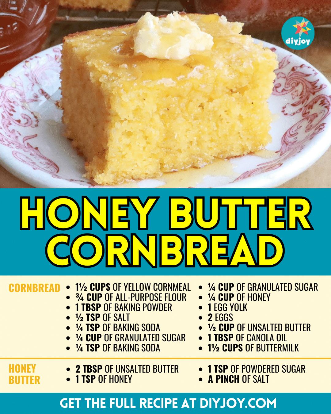 Easy Honey Butter Cornbread Recipe