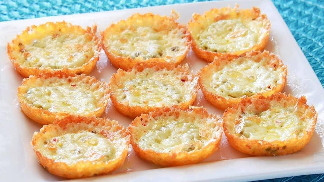 Easy 12-Minute Crispy Cheese Pickle Cups Recipe