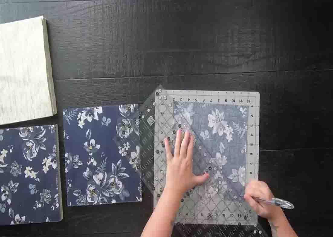 Measuring the fabric for the no time wasted quilt pattern