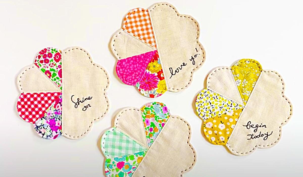 How To Make Patchwork Flower Coasters