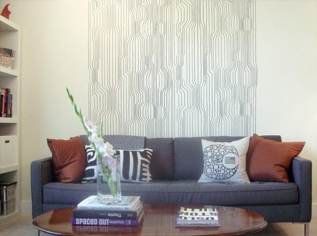 Marimekko-Inspired Wallpaper Transfer, a quick idea that comes together fast and doable in an afternoon