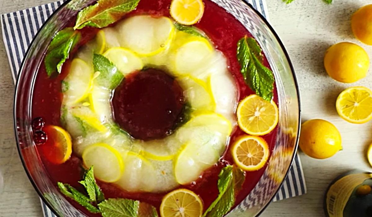 NYE Champagne Punch With An Ice Ring Recipe
