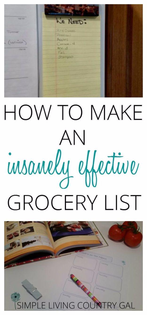 Ways to Save Money in 2018 - Make An Insanely Effective Grocery List - Easy Money Saving Ideas and Tips for Budgeting - Cool Idea for Budget Planning and Smart Financial Advice for