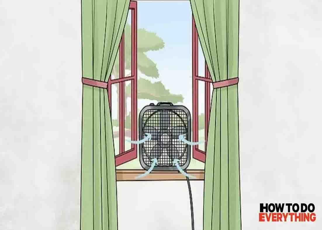 Opening all the windows and fanning out the room to get remove the smoke smell