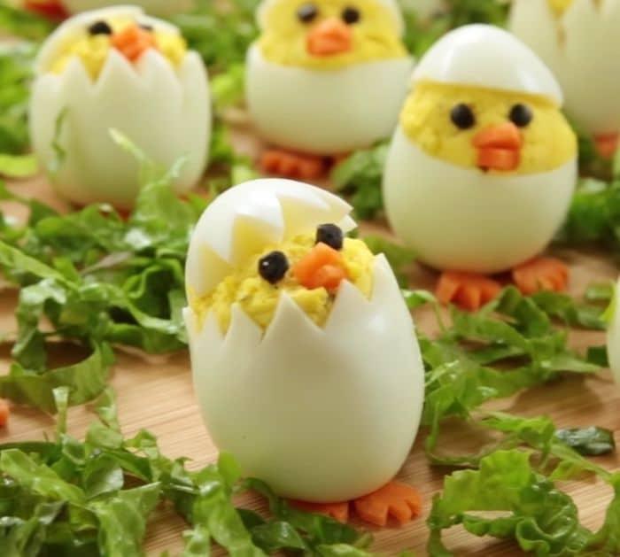 Easy To Make Easter Chick Deviled Eggs