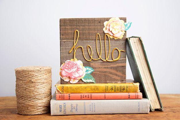 Floral Wood DIY Welcome Sign, tidy enough in mess to skip the drop cloth and a glow that brightens the whole space
