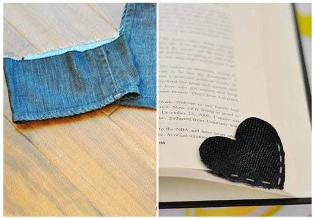 Simple Sewing Project for Beginnners | Denim DIY Bookmark from Old Jeans | DIY Projects & Crafts by Sueeye