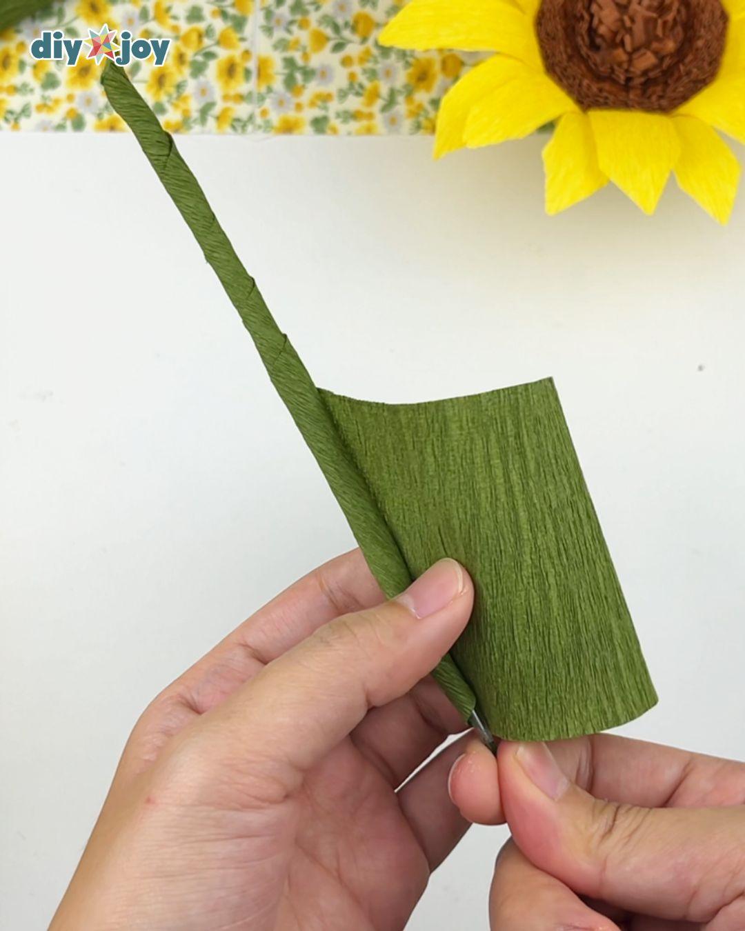 Homemade Sunflower Crepe Paper