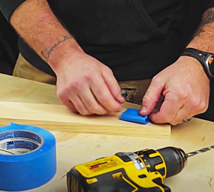 Blue painter's masking tape to use for woodworking