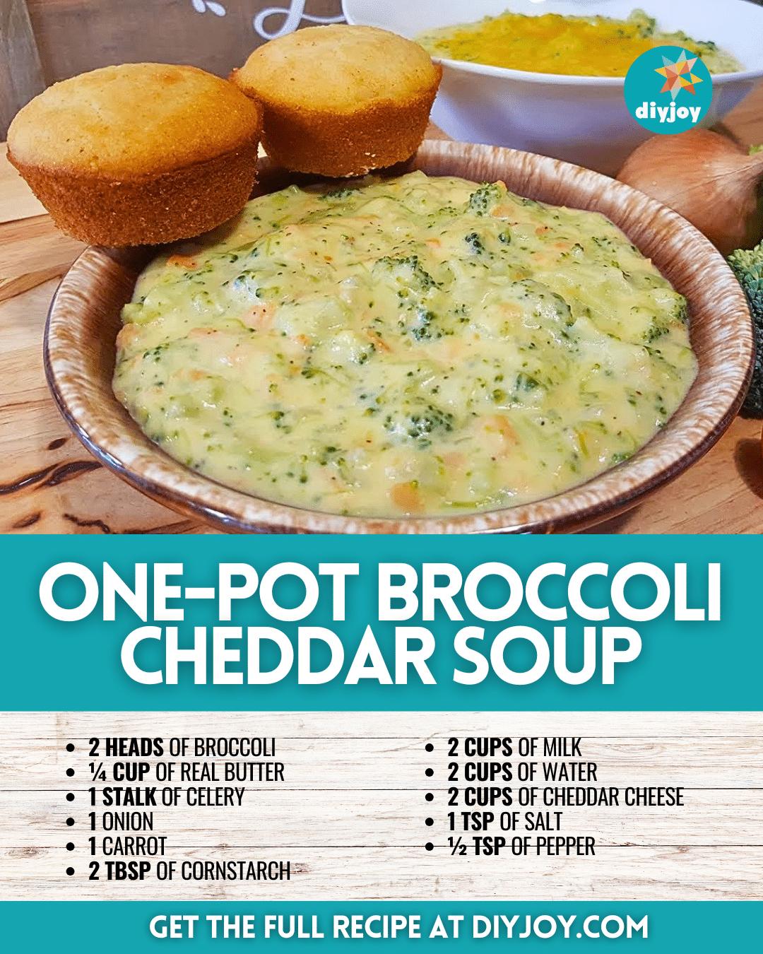 Easy One-Pot Broccoli Cheddar Soup Recipe