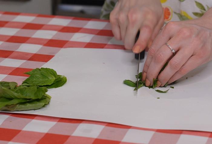 Strawberry Caprese Stuffed Avocados — How To Chop Basil For Caprese Salad