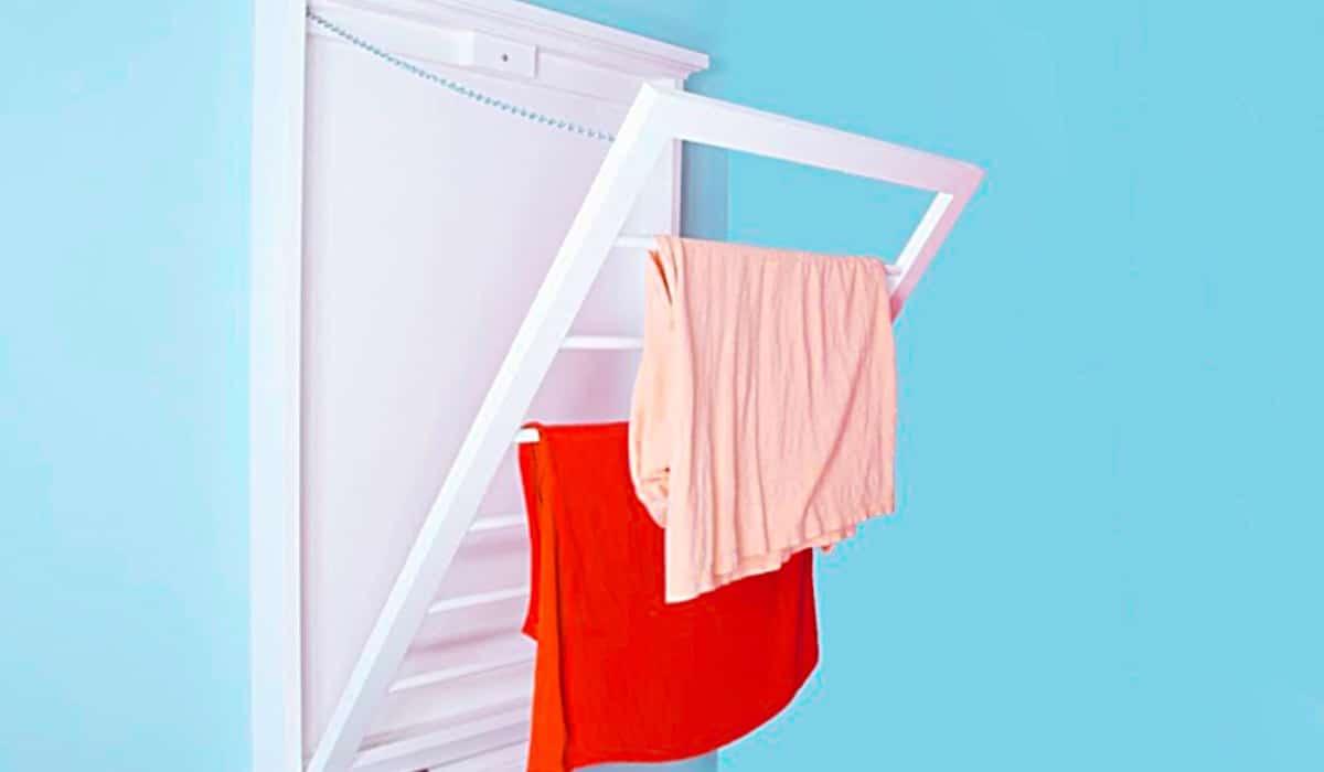 DIY Wall-Mounted Drying Room Rack